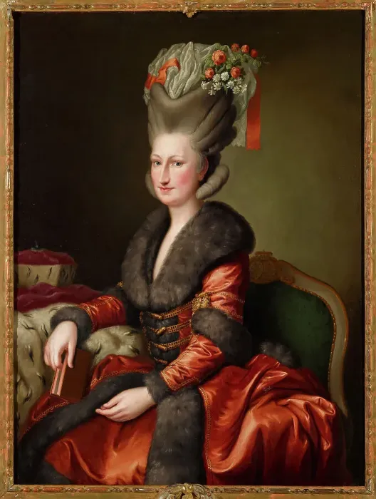 Framed Print : Amalie of Zweibrücken-Birkenfeld-Bischweiler (1752-1828), Electress and first Queen of... c 1780. Creator: Brandt, Heinrich Carl (1724-1787) Framed Print : Amalie of Zweibrücken-Birkenfeld-Bischweiler (1752-1828), Electress and first Queen of... c 1780. Creator: Brandt, Heinrich Carl (1724-1787)