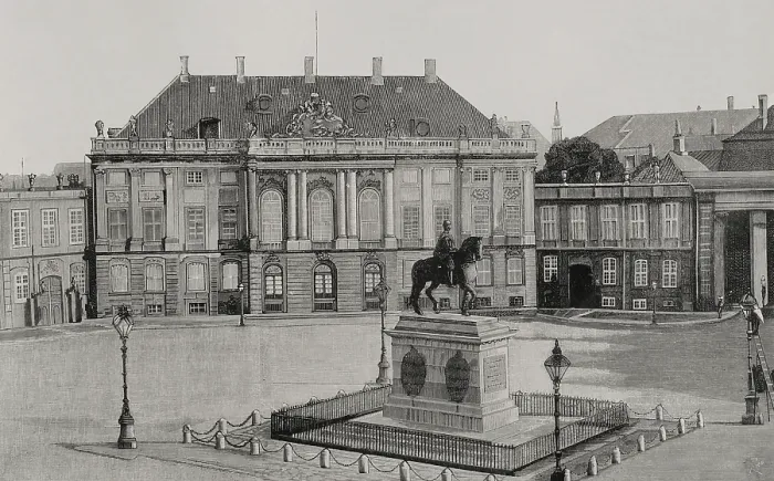 Framed Print : Amalienborg Palace, Copenhagen, Denmark, 1898. Creator: Bernardo Rico Framed Print : Amalienborg Palace, Copenhagen, Denmark, 1898. Creator: Bernardo Rico