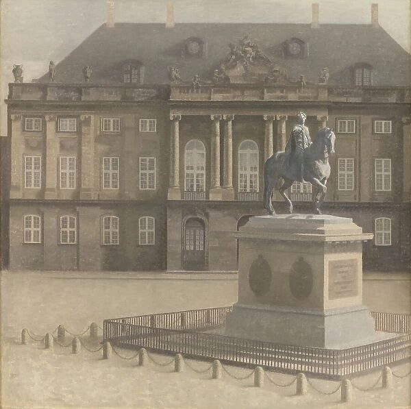 Amalienborg Square, Copenhagen, 1896. Creator: Vilhelm Hammershøi