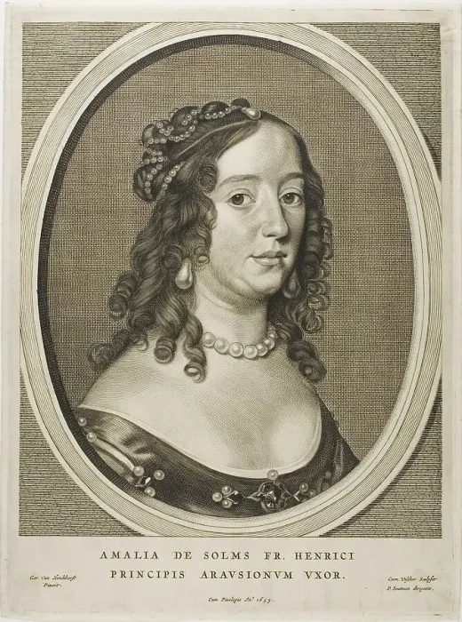 Framed Print : Amaliey of Solms, n.d. Creator: Cornelis de Visscher Framed Print : Amaliey of Solms, n.d. Creator: Cornelis de Visscher