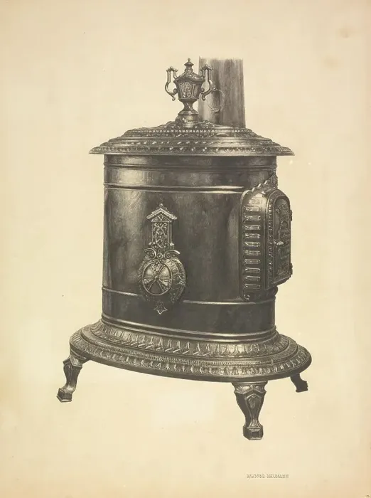 Framed Print : Amana Stove, c. 1940. Creator: Raymond Neumann Framed Print : Amana Stove, c. 1940. Creator: Raymond Neumann
