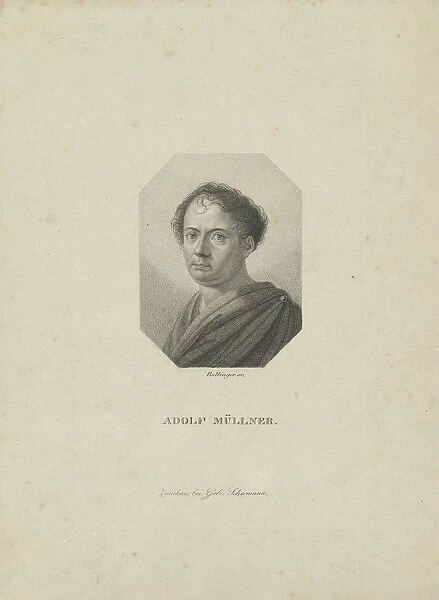 Amandus Gottfried Adolf Müllner (1774-1829), ca 1820. Creator: Bollinger, Friedrich Wilhelm