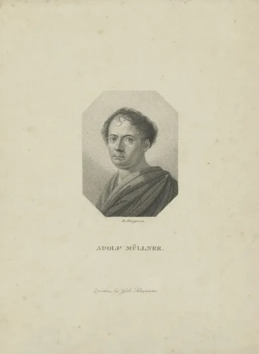 Framed Print : Amandus Gottfried Adolf Müllner (1774-1829), ca 1820. Creator: Bollinger, Friedrich Wilhelm Framed Print : Amandus Gottfried Adolf Müllner (1774-1829), ca 1820. Creator: Bollinger, Friedrich Wilhelm