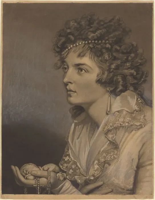 Framed Print : Amanthis with Pearls, 1797. Creator: John Raphael Smith Framed Print : Amanthis with Pearls, 1797. Creator: John Raphael Smith