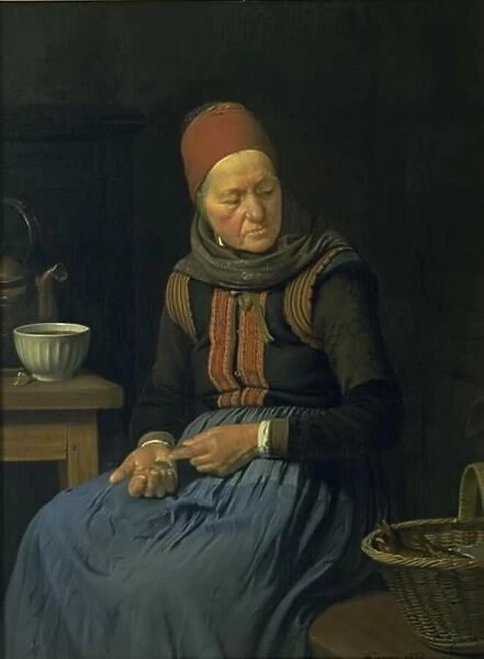 An amateur wife, 1852. Creator: Julius Exner