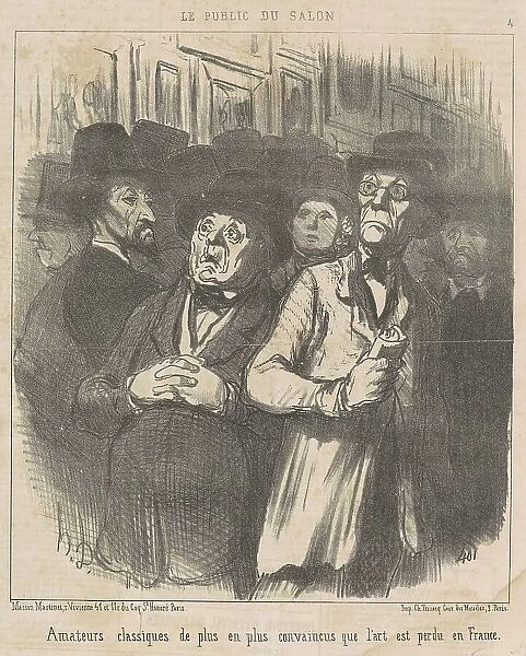 Amateurs classiques... convaincus... 19th century. Creator: Honore Daumier