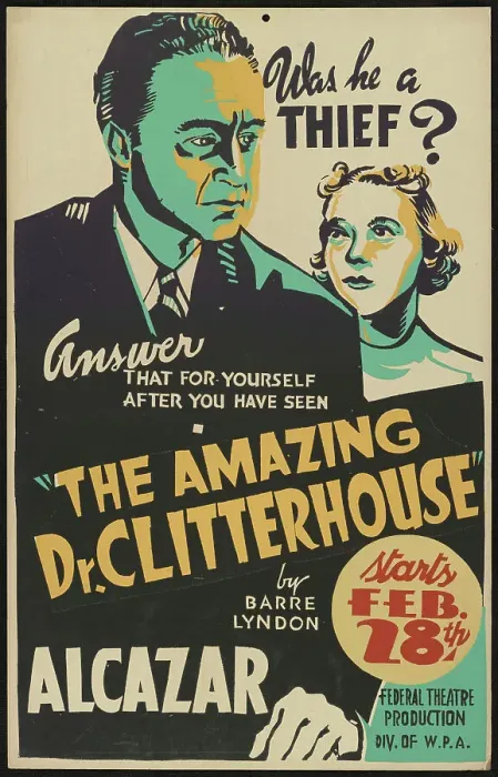 Framed Print : The Amazing Dr. Clitterhouse, San Francisco, 1938. Creator: Unknown Framed Print : The Amazing Dr. Clitterhouse, San Francisco, 1938. Creator: Unknown
