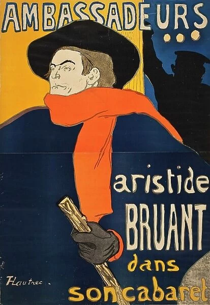 Ambassadeurs: Aristide Bruant, 1892. Creator: Henri de Toulouse-Lautrec