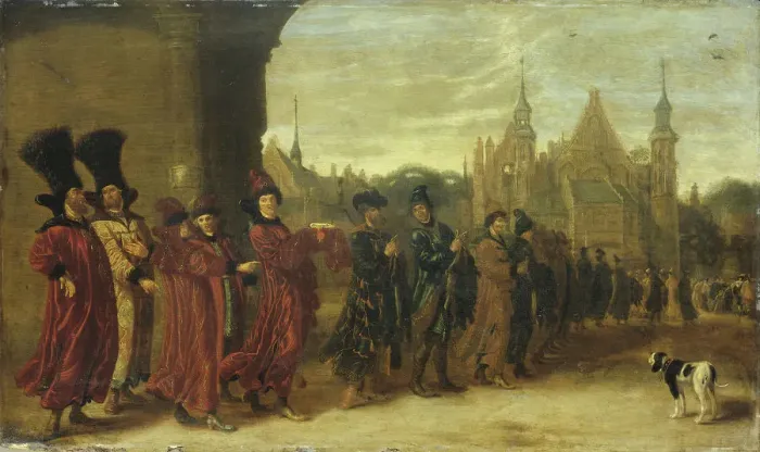 Framed Print : Ambassadors from the Czar of Muscovy in The Hague on 4 November 1631, 1630s. Artist: Beest, Sybrand, van (1610-1674) Framed Print : Ambassadors from the Czar of Muscovy in The Hague on 4 November 1631, 1630s. Artist: Beest, Sybrand, van (1610-1674)