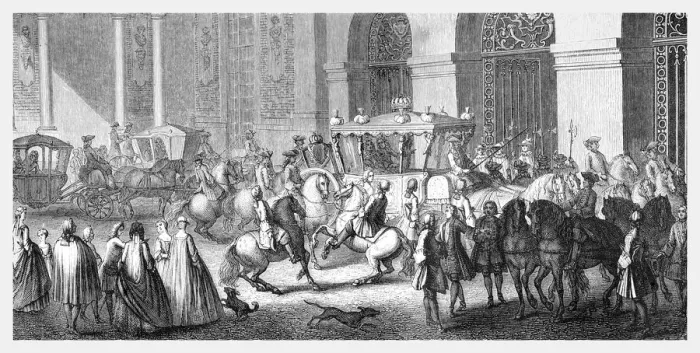 Framed Print : The Ambassadors Reception At Versailles, (1885). Artist: Parrocel Framed Print : The Ambassadors Reception At Versailles, (1885). Artist: Parrocel