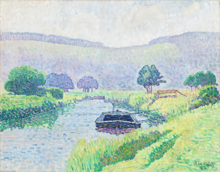Framed Print : Amberley River Valley (Arun River), 1911. Creator: Alfred William Finch Framed Print : Amberley River Valley (Arun River), 1911. Creator: Alfred William Finch