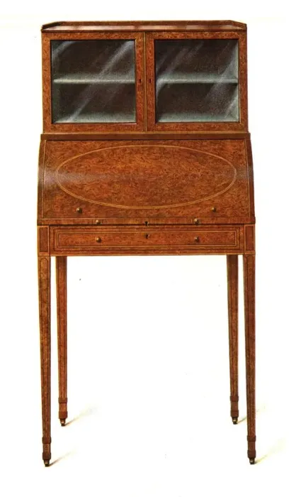 Framed Print : Amboyna-wood Writing Cabinet. 1908. Creator: Shirley Slocombe Framed Print : Amboyna-wood Writing Cabinet. 1908. Creator: Shirley Slocombe