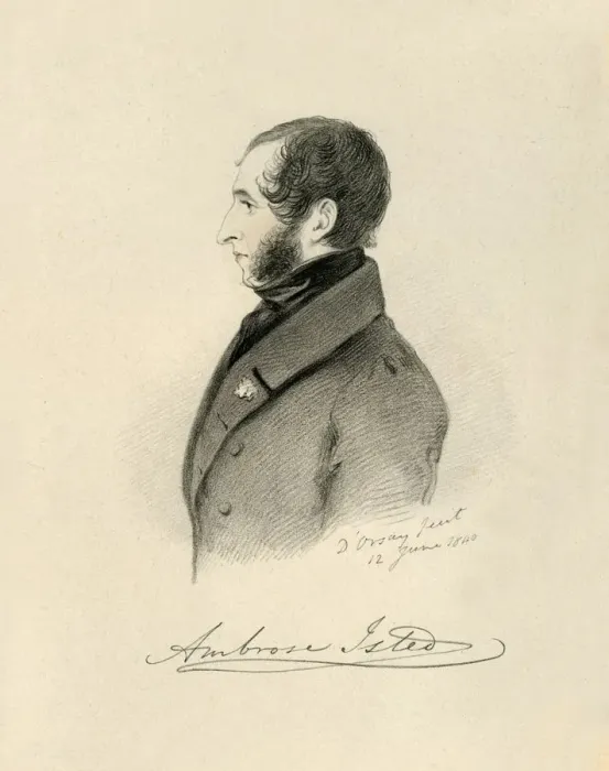 Framed Print : Ambrose Isted, 1840. Creator: Richard James Lane Framed Print : Ambrose Isted, 1840. Creator: Richard James Lane
