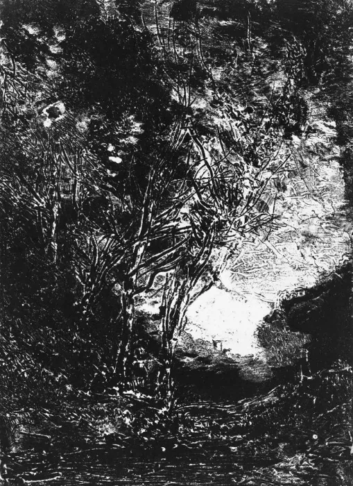 Framed Print : The Ambush (L Embuscade), 1858. Creator: Jean-Baptiste-Camille Corot Framed Print : The Ambush (L Embuscade), 1858. Creator: Jean-Baptiste-Camille Corot
