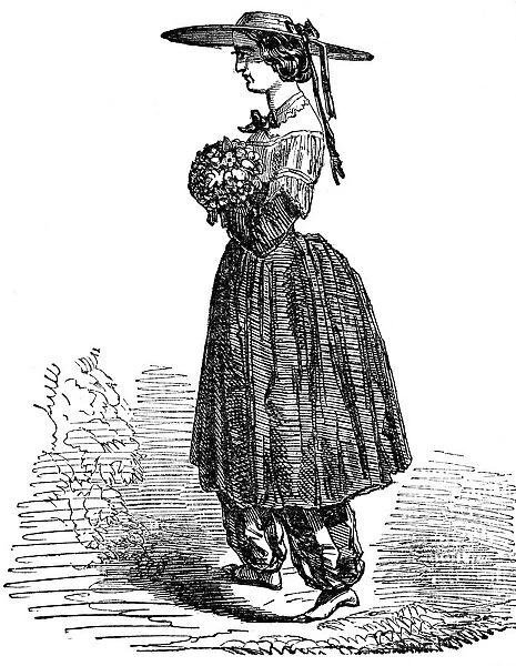 Amelia Bloomer, American feminist and champion of dress reform, 1869