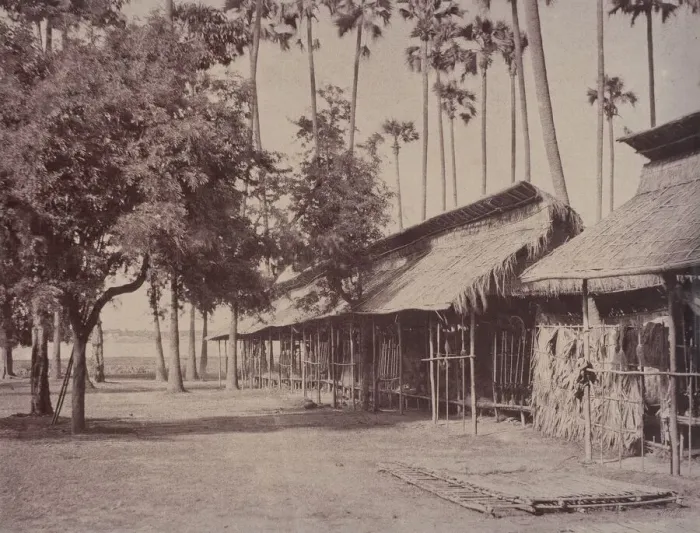 Framed Print : Amerapoora: Barracks of the Burmese Guard, September 1-October 21, 1855 Framed Print : Amerapoora: Barracks of the Burmese Guard, September 1-October 21, 1855