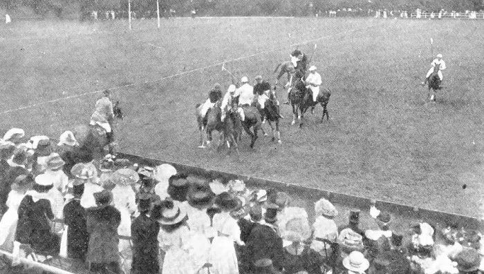 Framed Print : America winning the International Cup for Polo: last Monday's play at Hurlingham, 1909. Creator: Illustrations Bureau Framed Print : America winning the International Cup for Polo: last Monday's play at Hurlingham, 1909. Creator: Illustrations Bureau