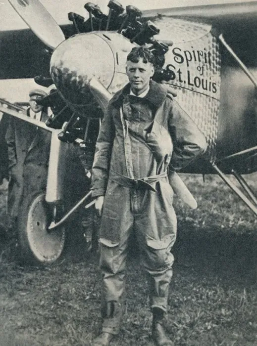 Framed Print : American aviator Charles Lindbergh and his plane, Spirit of St Louis, c1927 (c1937) Framed Print : American aviator Charles Lindbergh and his plane, Spirit of St Louis, c1927 (c1937)