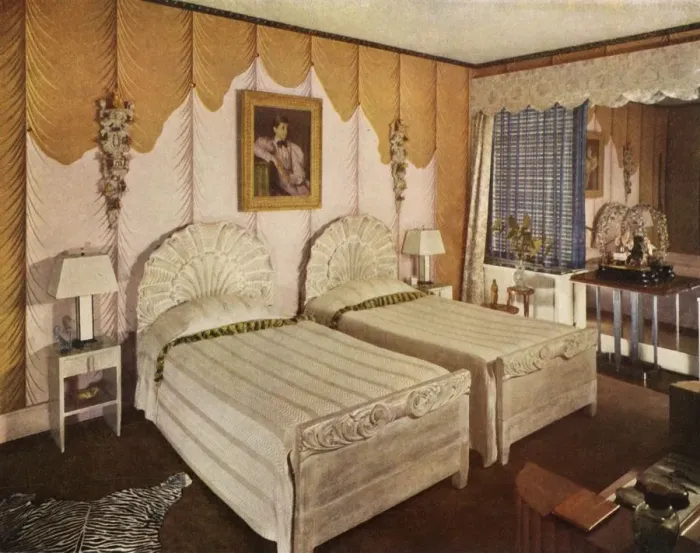 Framed Print : American bedroom with modern interpretation for George G. Frelinghuysen, Jr. 1941 Creator Framed Print : American bedroom with modern interpretation for George G. Frelinghuysen, Jr. 1941 Creator