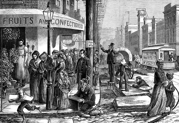 The American Centennial Exhibition: one of the Principal Streets in Philadelphia, 1876. Creator: Unknown