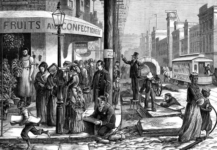 Framed Print : The American Centennial Exhibition: one of the Principal Streets in Philadelphia, 1876. Creator: Unknown Framed Print : The American Centennial Exhibition: one of the Principal Streets in Philadelphia, 1876. Creator: Unknown