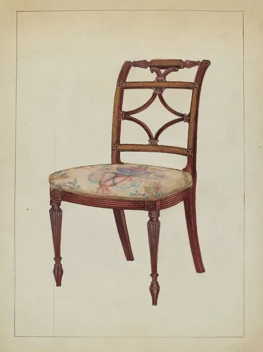 Framed Print : American Chair, 1935 / 1942. Creator: Florence Neal Framed Print : American Chair, 1935 / 1942. Creator: Florence Neal
