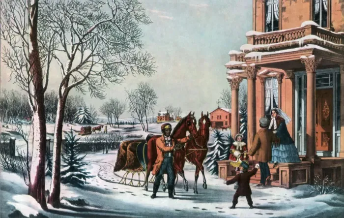 Framed Print : American Country Life, 1855. Artist: Currier and Ives Framed Print : American Country Life, 1855. Artist: Currier and Ives