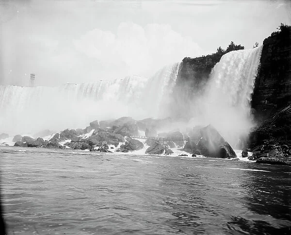 American Falls, Cave of the Winds, Niagara Falls, New York, ca 1900. Creator: Unknown