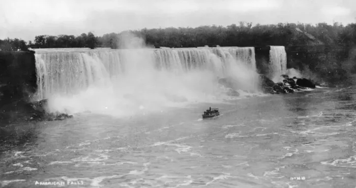 Framed Print : American Falls, Niagara Falls, New York, USA, c1930s(?). Artist: Marjorie Bullock Framed Print : American Falls, Niagara Falls, New York, USA, c1930s(?). Artist: Marjorie Bullock