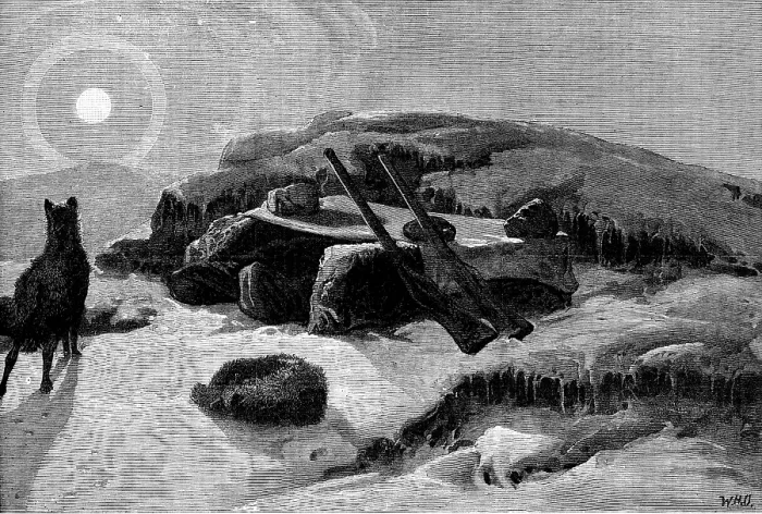Framed Print : The American Franklin Search Expedition: an Arctic night's lodging, 1881. Creator: Unknown. The American Franklin Search Expedition: an Arctic night's lodging, 1881 Framed Print : The American Franklin Search Expedition: an Arctic night's lodging, 1881. Creator: Unknown. The American Franklin Search Expedition: an Arctic night's lodging, 1881