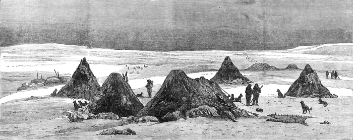 Framed Print : The American Franklin Search Expedition: autumn camp on King William's Land, 1881 Framed Print : The American Franklin Search Expedition: autumn camp on King William's Land, 1881