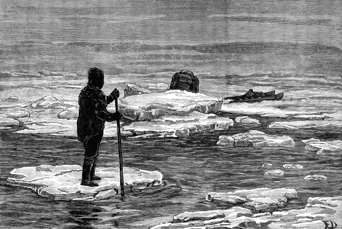 Framed Print : The American Franklin Search Expedition - ice breaking up, July 24, 1879, (1881). Creator: Frank Dadd Framed Print : The American Franklin Search Expedition - ice breaking up, July 24, 1879, (1881). Creator: Frank Dadd