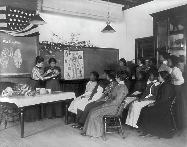 American Indian and African American students at Hampton Institute, Hampton, Va. 1900(?). Creator: Frances Benjamin Johnston