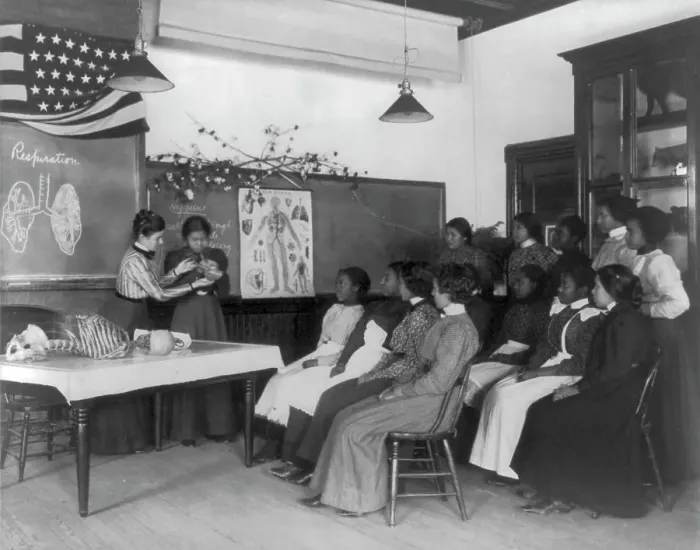 Framed Print : American Indian and African American students at Hampton Institute, Hampton, Va. 1900(?). Creator: Frances Benjamin Johnston Framed Print : American Indian and African American students at Hampton Institute, Hampton, Va. 1900(?). Creator: Frances Benjamin Johnston