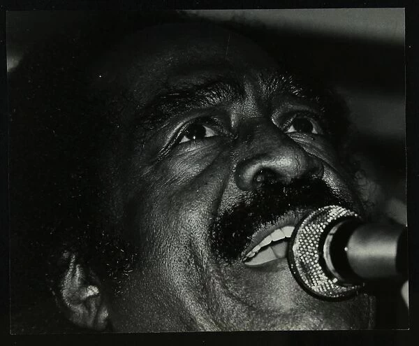 American jump blues singer Jimmy Witherspoon performing at The Bell, Codicote, Hertfordshire, 1981