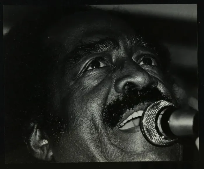 Framed Print : American jump blues singer Jimmy Witherspoon performing at The Bell, Codicote, Hertfordshire, 1981 Framed Print : American jump blues singer Jimmy Witherspoon performing at The Bell, Codicote, Hertfordshire, 1981