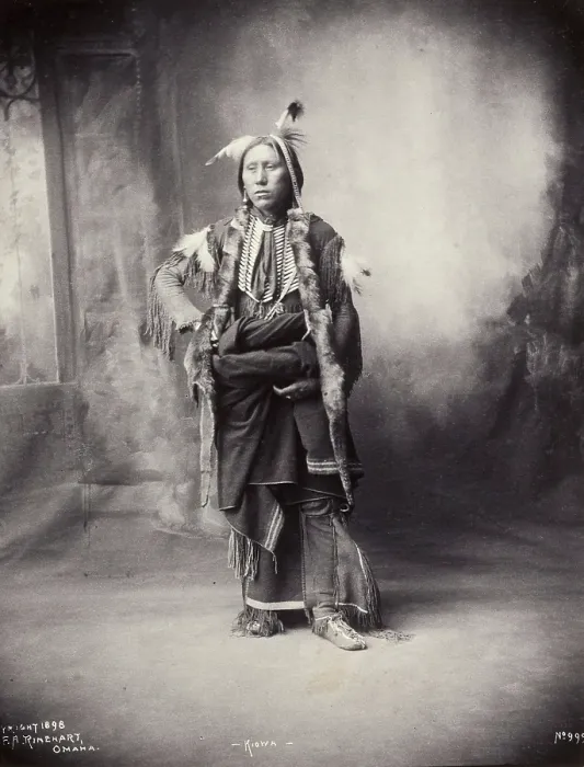 Framed Print : An American of the Kiowa tribe, 1898. Creator: Frank A. Rinehart
