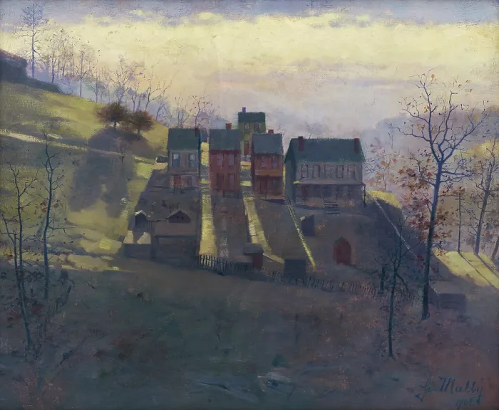 Framed Print : American Landscape, 1901. Creator: Gustav Mally Framed Print : American Landscape, 1901. Creator: Gustav Mally