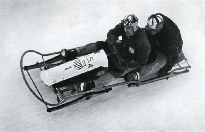 Framed Print : American two man bobsleigh team, German winter olympic games, 1936 Framed Print : American two man bobsleigh team, German winter olympic games, 1936