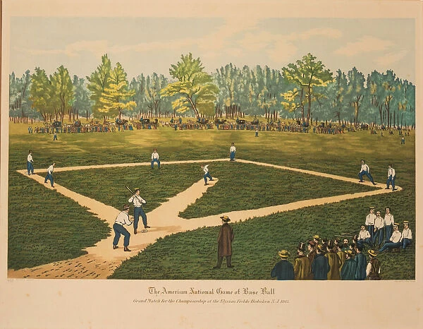 The American National Game of Base Ball, ca 1866. Creator: Currier & Ives