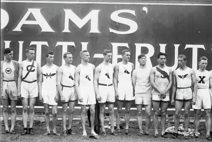 Framed Print : American Olympic team, 1912. Creator: Bain News Service Framed Print : American Olympic team, 1912. Creator: Bain News Service