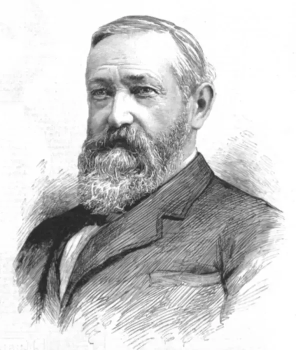 Framed Print : The American Presidential Election; General Benjamin Harrison; Republican Candidate now Elected to Creator: Unknown