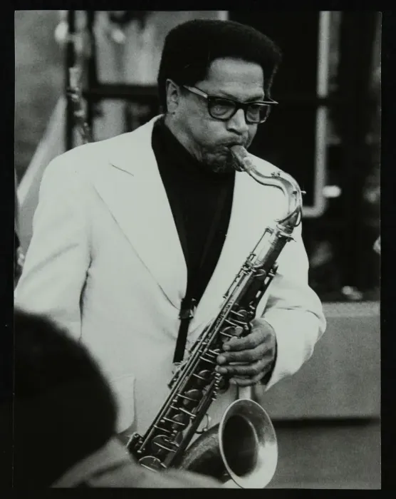 Framed Print : American saxophonist Illinois Jacquet playing at the Capital Radio Jazz Festival, London, 1979 Framed Print : American saxophonist Illinois Jacquet playing at the Capital Radio Jazz Festival, London, 1979