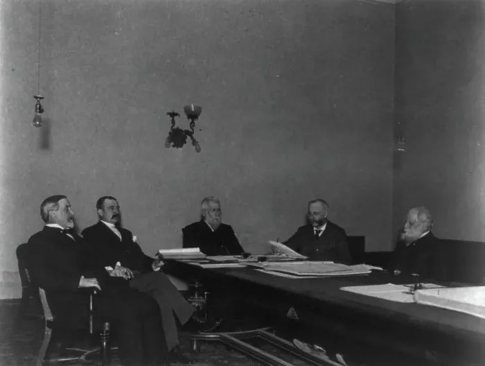 Framed Print : American Security Trust Co. Washington, D.C. 1901 - directors meeting, 1901. Creator: Frances Benjamin Johnston Framed Print : American Security Trust Co. Washington, D.C. 1901 - directors meeting, 1901. Creator: Frances Benjamin Johnston