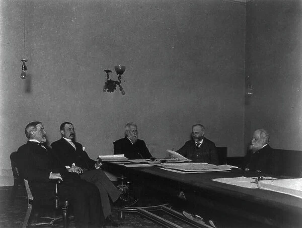 American Security Trust Co. Washington, D.C. 1901 - directors meeting, 1901. Creator: Frances Benjamin Johnston