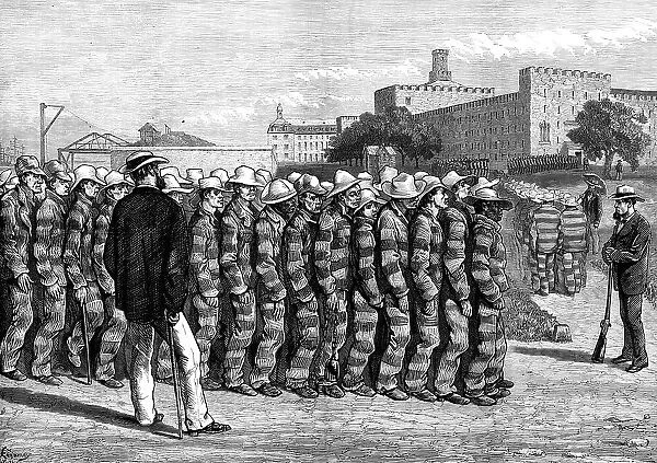 American Sketches: Prison Life on Blackwell's Island - No. 1. returning from work, 1876. Creator: Felix Elie Regamey