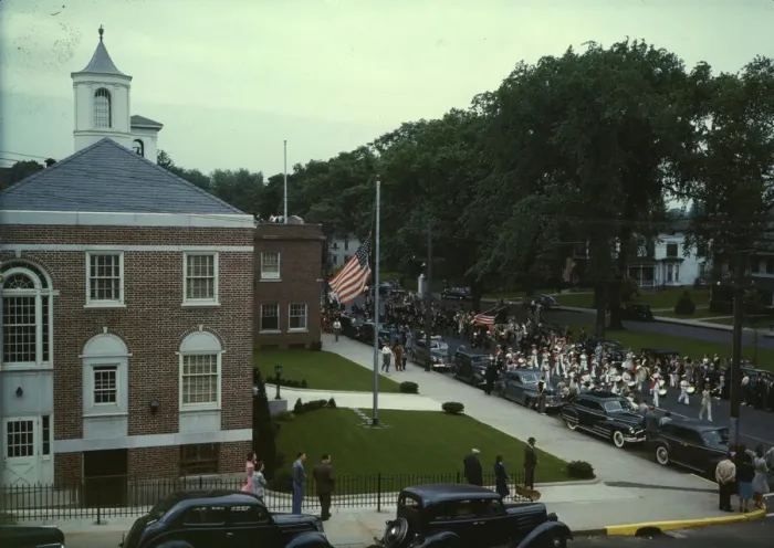 Framed Print : An American town and its way of life, Southington, Conn. 1942. Creator: Charles Fenno Jacobs