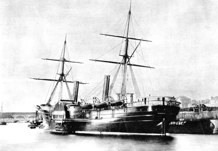 Framed Print : American transatlantic steamship, Arago, 1856 Framed Print : American transatlantic steamship, Arago, 1856