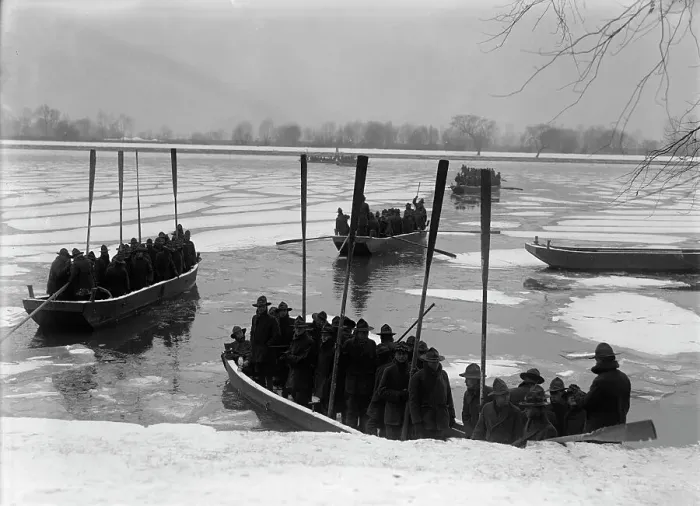 Framed Print : American University Training Camp - Engineers From Training Camp On Potomac, 1917. Creator: Harris & Ewing. American University Training Camp - Engineers From Training Camp On Potomac, 1917. Creator: Harris & Ewing