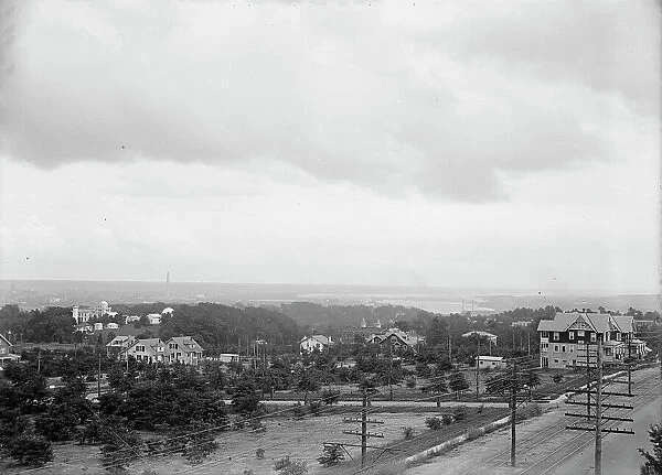 American University, Washington, DC - Air Views, 1914. Creator: Harris & Ewing. American University, Washington, DC - Air Views, 1914. Creator: Harris & Ewing
